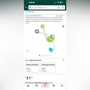 Baby/Toddler bath shower fountain toy